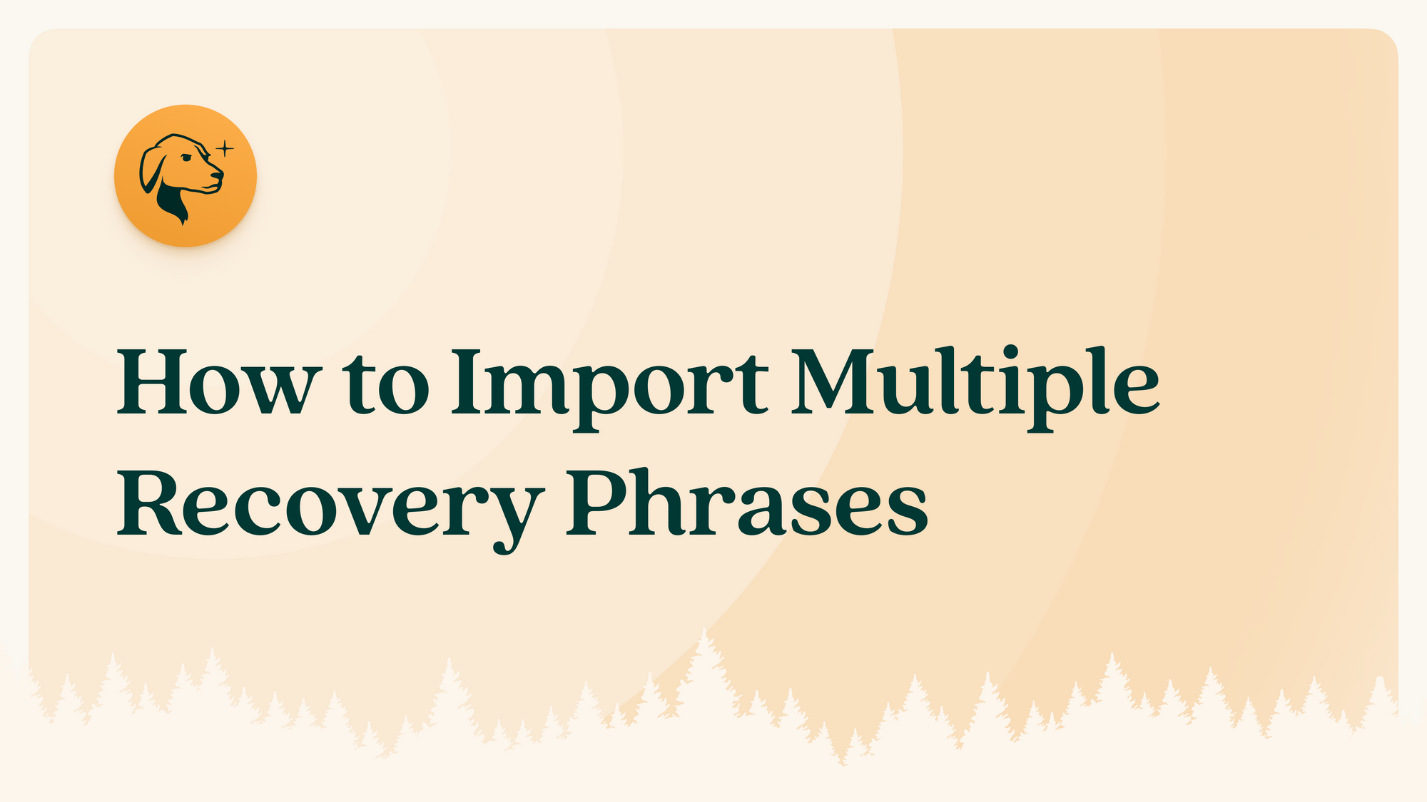 Importing Multiple Recovery Phrases